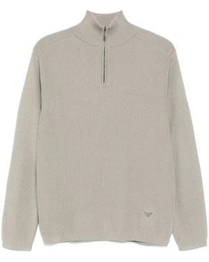 Emporio Armani Pullover Mit Reißverschluss - Grau