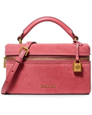 Michael Kors Jana Suede Crossbody Bag - Pink