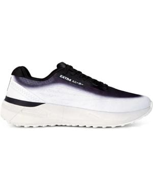 EXTR4 Graphic-Pattern Jacquard-Fabric Trainers - White
