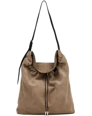 Maison Margiela Drawstring Leather Bucket Bag - Brown