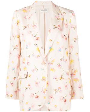 Zadig & Voltaire Vegy Linen Blazer - Natural