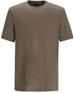 BOSS T-Shirt Mit Rundem Ausschnitt - Grau