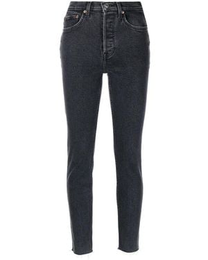 RE/DONE Vaqueros Capri Con Trabillas - Azul