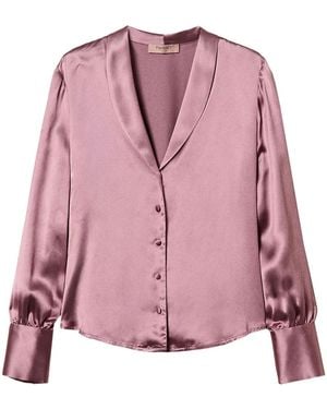 Twinset Satin-Finish Shirt - Pink