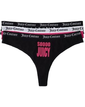 Juicy Couture Diddy Slips Mit Logo-Bund (3Er-Set) - Schwarz