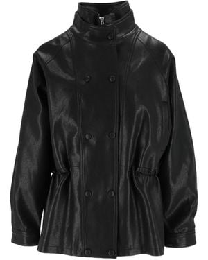 ELEH Double-Breasted Oversized Jacket - Black