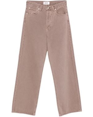 Agolde Button-Fly Denim Jeans - Natural