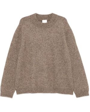 A.P.C. Crew Neck Ribbed-Trim Jumper - Brown