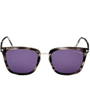 Tom Ford スクエアフレーム サングラス - パープル