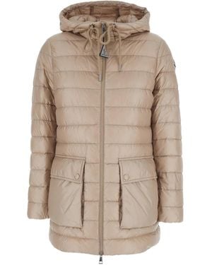 Moncler Hooded Pocket Coat - Natural