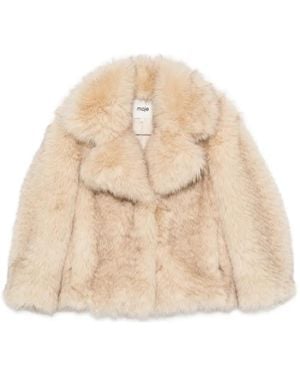 Maje Oversized Shawl-Collar Jacket - Natural