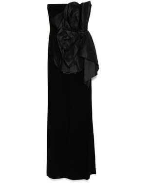 Saiid Kobeisy Voluminous Draped Moulage Jumpsuit - Black