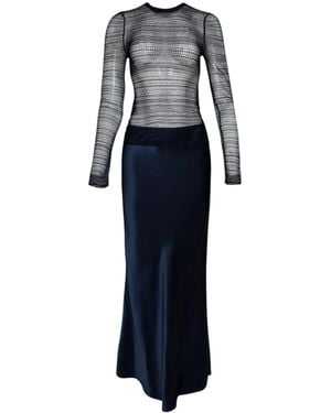 Christopher Esber Refraction Silk Maxi Dress - Blue