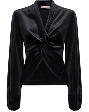 Blanca Vita Knot-Detailed Top - Black