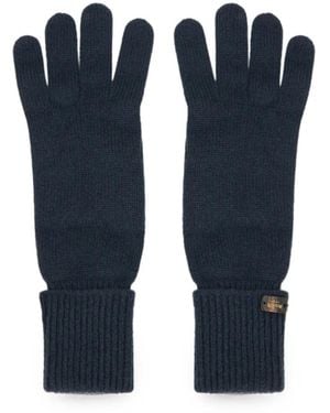 Moorer Logo-Plaque Gloves - Blue