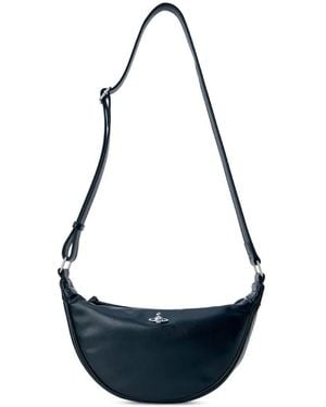 Vivienne Westwood Lacey Orb Half-Moon Shoulder Bag - Blue