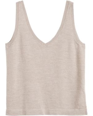 Chinti & Parker V-Neck Top - Natural