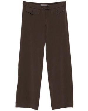 GIMAGUAS Button-Detail Straight-Leg Pants - Brown