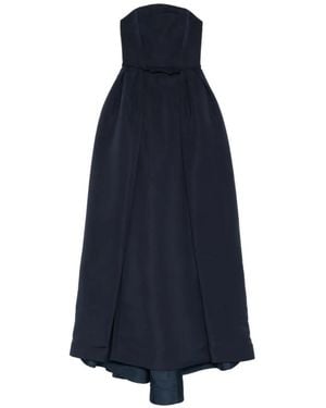Amsale Faille Overskirt Gown - Blue