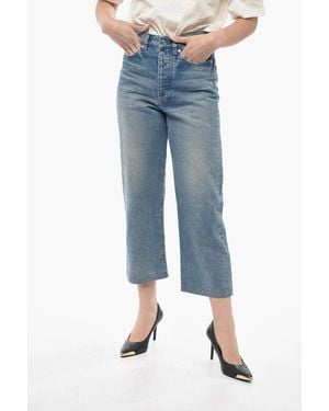 Tanaka Wide-Leg Cropped Jeans - Blue