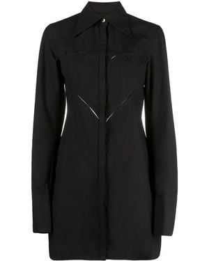 Ambush Cut-out Heart Shirtdress - Black