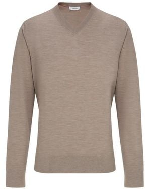 Ferragamo Pullover Mit V-Ausschnitt - Grau
