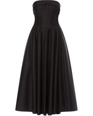 Alberta Ferretti Wool-Silk Dress - Black