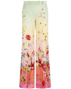 Roberto Cavalli Pantalones con estampado floral - Blanco