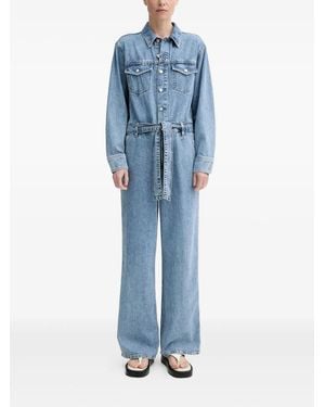 Marc O' Polo Jumpsuit mit Knöpfen und Gürtel - Blau