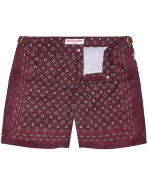 Orlebar Brown Bulldog Printed Swim Shorts - Red