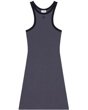 Courreges Steel Sleeveless Mini Dress - Blue