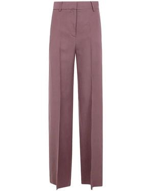 Antonelli Pressed-Crease Straight-Leg Trousers - Purple