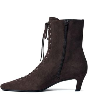 TOTEME Suede Ankle Boots - Black