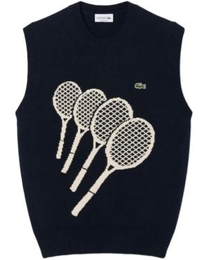 Lacoste プリント トップ - ブルー