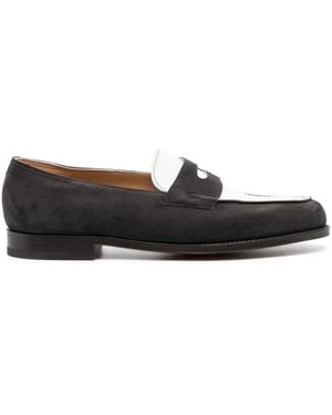 John Lobb Suède Loafers - Zwart