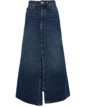 Ulla Johnson Jupe En Jean Anais À Coupe Longue - Bleu