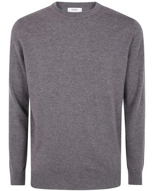 Barba Napoli Wool Crew-Neck Jumper - Grey
