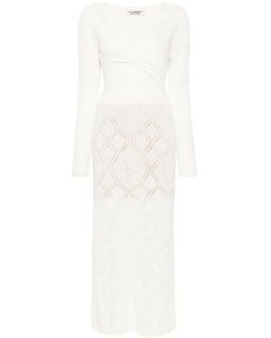 Twinset Pointelle-Knit Maxi Dress - White