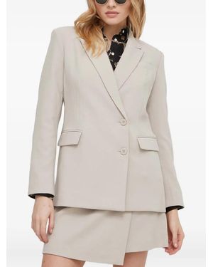 DKNY Buttoned Pocket Blazer - White