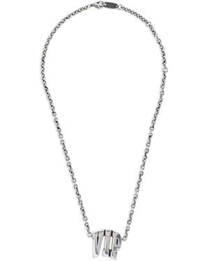 Balenciaga Collar Con Placa Vip - Azul