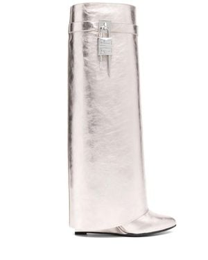 Givenchy 85Mm Shark Lock Boots - White