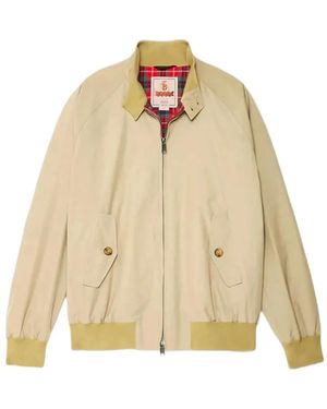 Baracuta G9 Harrington Umbrella-Motif Jacket - Natural