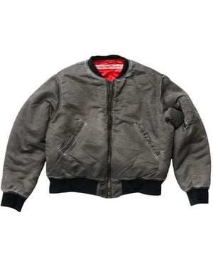 Stockholm Surfboard Club Logo-Patch Bomber Jacket - Grey