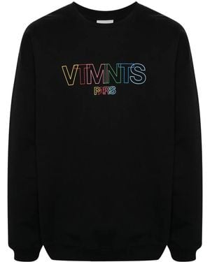 VTMNTS Felpa Girocollo Con Stampa - Nero