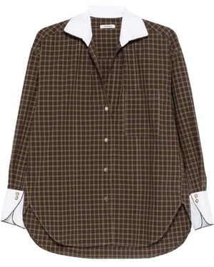 Sandro Plaid Shirt - Brown