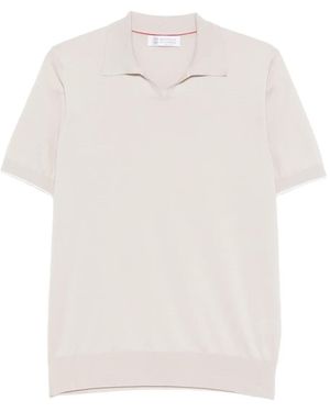 Brunello Cucinelli Shirt Collar Polo - White
