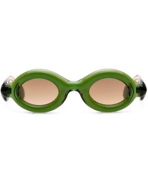 Paloceras Pebble Round-Frame Sunglasses - Green