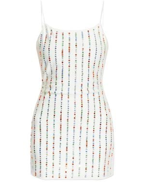 Oséree Rhinestone-Embellished Minidress - White