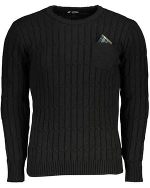 U.S. Grand Cable-Knit Crew-Neck Jumper - Black
