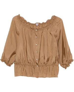 Aspesi Ruffled Blouse - Brown